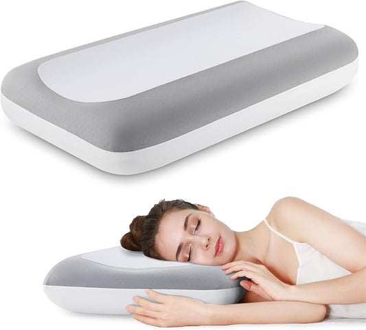 Cervical Neck Pillow, Ultra Soft Ergonomic Memory Foam Pillows for Sleeping with Cooling Breathable Pillowcase, Contour Deep Sleep Pillow for Adults, Neck Support Pillow for Side Back Stomach Sleepers