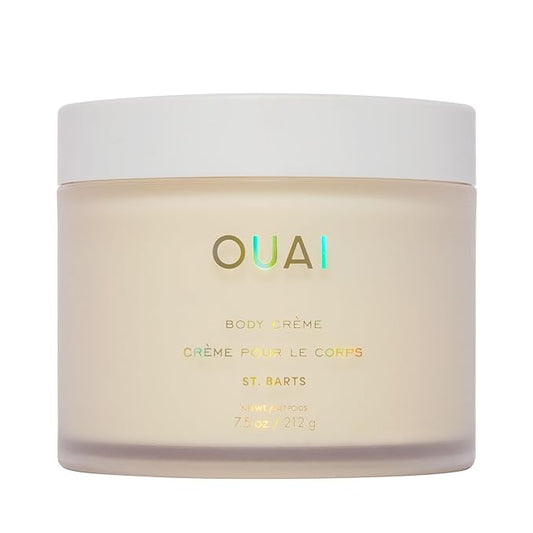 OUAI Body Cream, St. Barts - Hydrating Whipped Body Cream with Cupuaçu Butter, Coconut Oil and Squalane - Softens Skin and Delivers Healthy-Looking Glow - Sulfate-Free Skin Care (7.5 Oz)