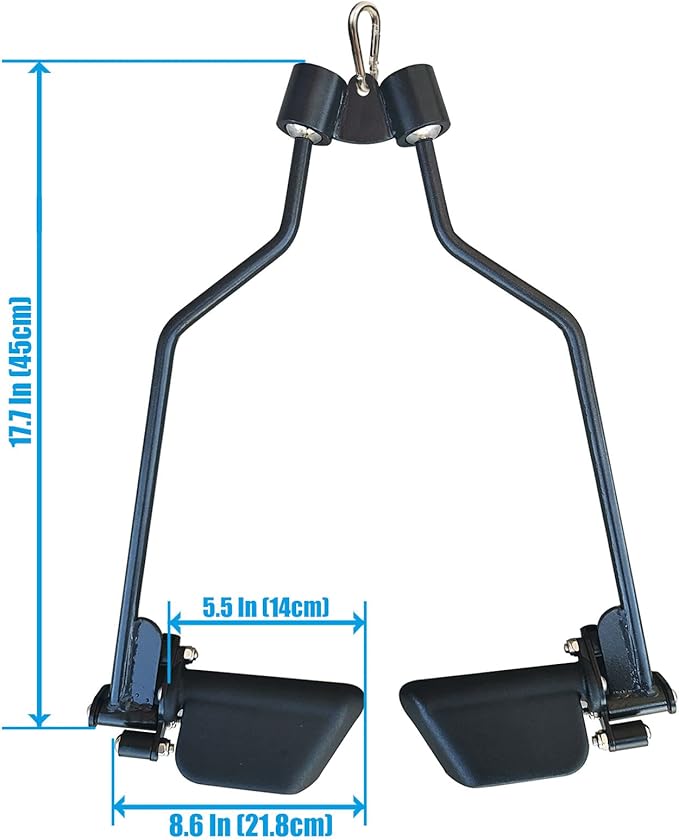 KORIKAHM Adjustable Lat Pull down Bar, Cable Machine Attachments for Gym, Home Gym Fitness T-bar Row Pulldown Attachments, Lat Pull Down Machine Wide Grip Neutral Grip Handle