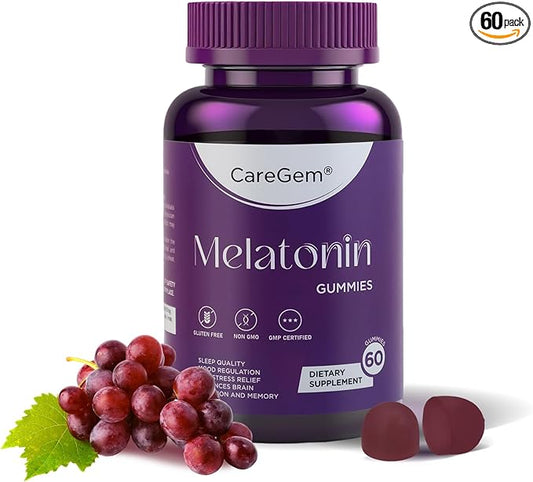 Sleep Aid | 5mg Melatonin Gummies with Valerian Root & L-Theanine | Natural Sleep Support for Adults | Stress Relief & Relaxation | 60 Count