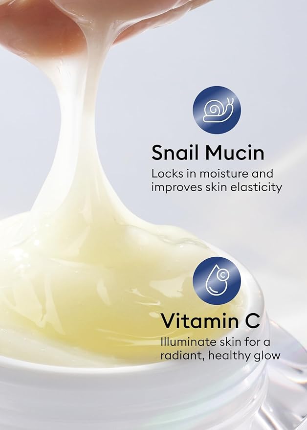 MISSHA Cell Renew Snail Mucin Vitamin C Cream 1.69 Fl oz, Hydrating Snail Mucin, Korean Skin Care for Improved Skin Texture & Youthful Glow, Korean Moisturizer, Kbeauty, Paraben Free