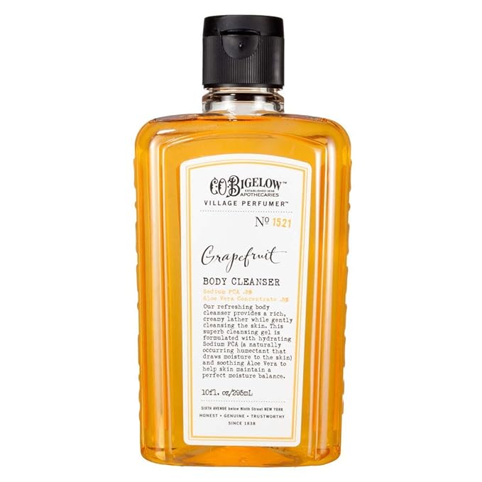 C.O. Bigelow Grapefruit Body Wash, Village Perfumer Moisturizing Body Wash with Aloe Vera, 10 Fl Oz