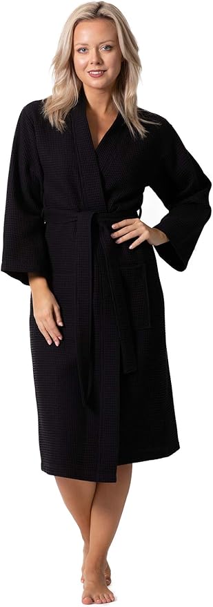 Waffle Knit Lightweight Kimono Spa & Bath Robes for Women - Quick Dry - Soft