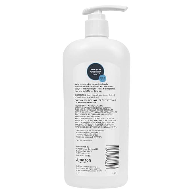 Amazon Basics Daily Moisturizing Lotion, 12 Fluid Ounces, 2-Pack