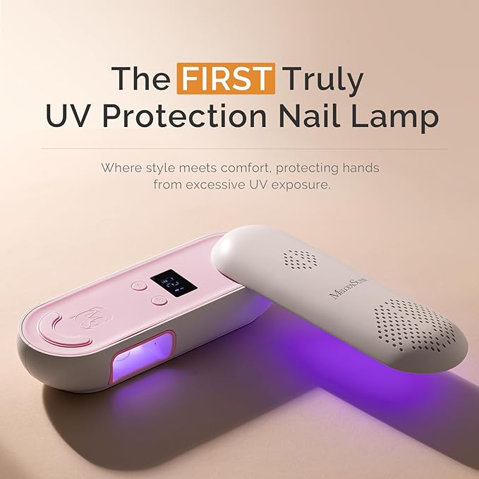 MelodySusie Plus20F Cordless UV Nail Lamp, Innovative UV Protection Light for Gel Nails with 2 Timers & LED Display,Rechargeable Nail Art Tools for Manicure Fast Curing Gel Polish at Salon & Home