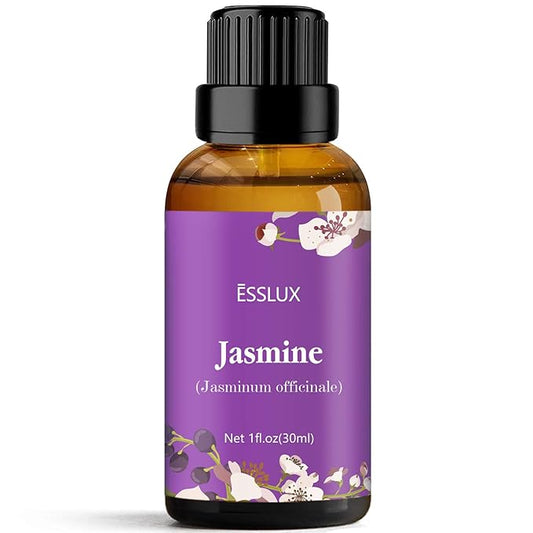 Jasmine Essential Oil, ESSSLUX Aromatherapy Oils for Diffuser, Massage, Soap, Candle Making, Perfume, 30 ml