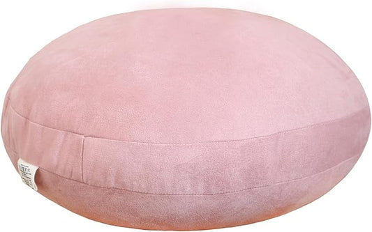 Taro Pink Round Throw Pillow 16x16 Down-like Polyester Filling Super Soft Cushion Ultra Fluffy Feather-like Touching Decor Round Floor Pillow for Couch Bed Sofa, 1 Piece