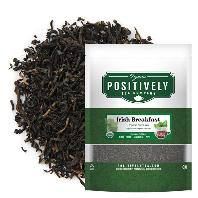 Organic Positively Tea Company, Irish Breakfast Black Tea, Loose Leaf, 16 Ounce