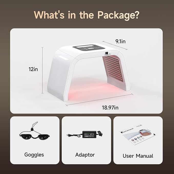 Megelin 8 in 1 Colors LED Light Therapy Machine