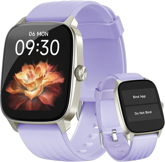 EURANS Smart Watch No App/Phone Required, 1.85" Ultra HD Display | Waterproof Fitness Tracker | 24/7 Heart Rate/Sleep Monitor | Step Counter for Walking, Pedometer & Activity Tracker for Women Men