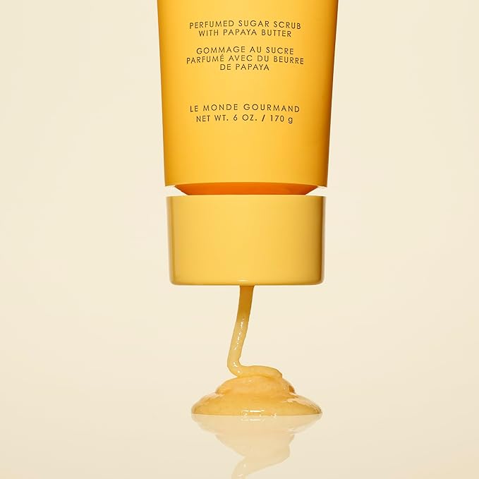 Le Monde Gourmand Papaye Tropique Perfumed Sugar Scrub - 6 fl oz (177 ml) - Fruity, Vibrant, Tropical Notes
