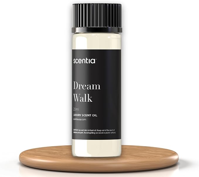 Hotel Diffuser Oil Inspired by The Hotel Scent - 20 ml 0.67 fl oz - Essential Oil Blend White Tea, Cedarwood & Amber Notes for Aromatherapy Diffusers and Humidifiers - Dream Walk