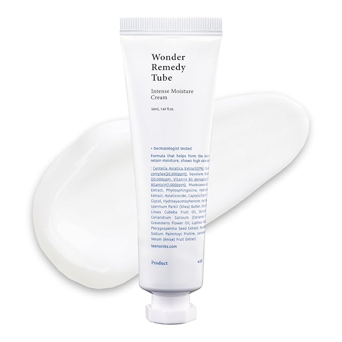 keenoniks Hydrating & Barrier-Repair Cream for Dry & Sensitive Skin – Korean Moisturizer with CICA & Ceramide – 50ml (1.69 fl oz)