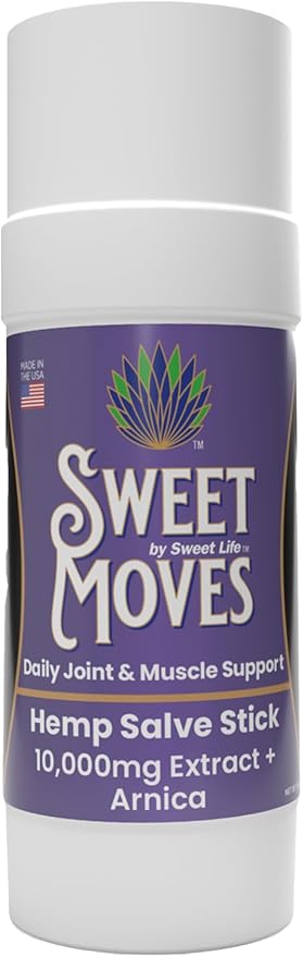 Sweet Life | Hemp Salve Stick | 10,000mg Twist Up Topical Salve | Arnica | Organic | Muscle Rub (10,000mg)