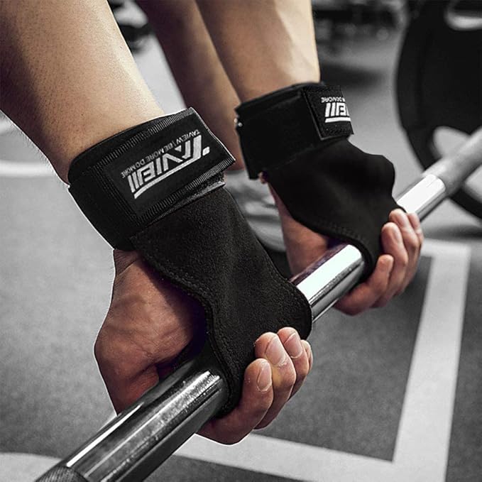 Wrist Straps for Weightlifting for Maximum Grip Support - Lifting Deadlift Strap & Weight Lifting Grips Gloves for Working Out Pull Up Deadlifting & Shrugs