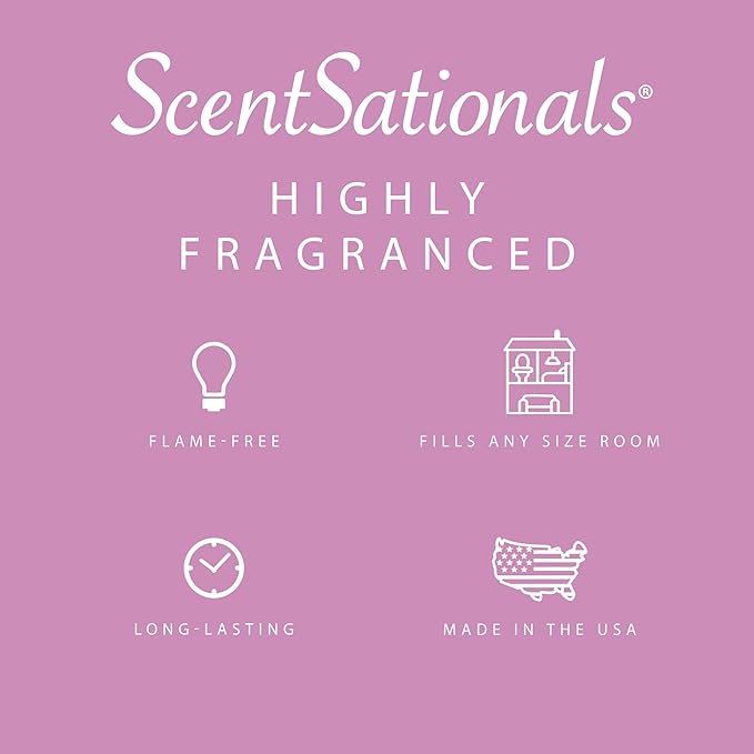 Scentsationals Wax Melts, Wax Cubes Strong Scent - Berry Blossom Breeze - Long Lasting Scented Wax Melts for Warmer, 10oz (24-Cubes)