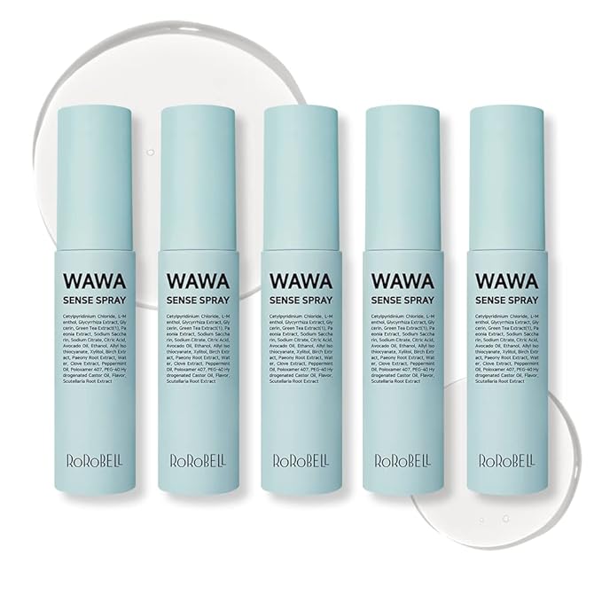 ROROBELL Wawa Sense Spray Oral Care Mouth Freshener Fights Bad breath ((1/3 Fl Oz (Pack of 5)))