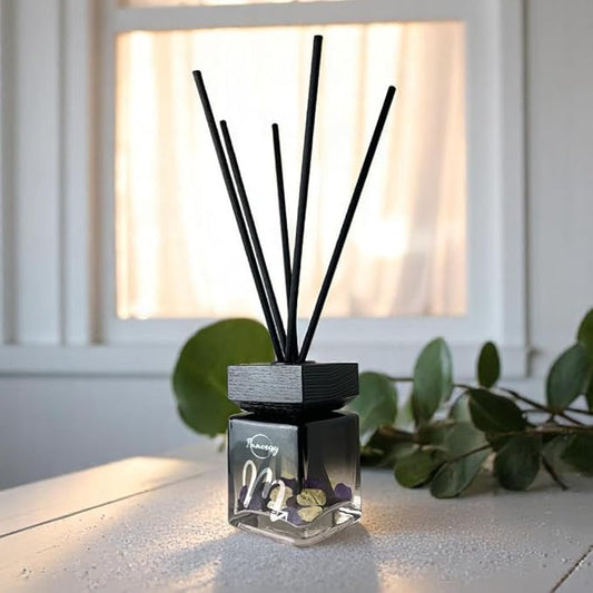 Innergy Scorpio Zodiac Crystal-Infused Reed Diffuser – 100ml Aromatherapy Essential Oil Diffuser for Home – Long-Lasting Scent, Natural Crystal Energy for Relaxation & Balance