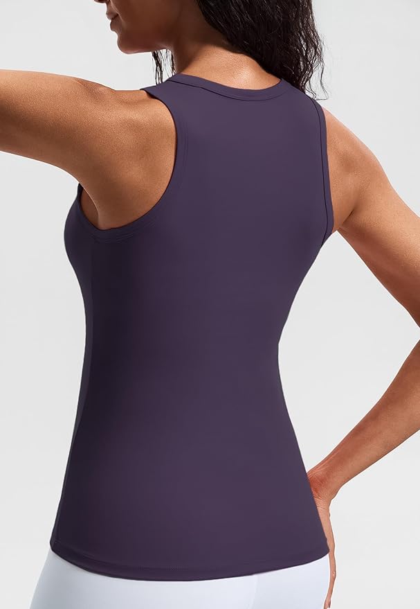 JOYSPELS Workout Tank Tops for Women - Butter Soft High Neck Athletic Gym Yoga Pilates Tank Tops