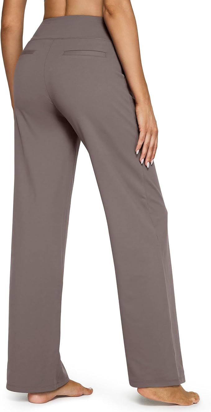 G4Free Yoga Pants Women Wide Leg Pants with Pockets High Waist Stretch Dress Casual Sweatpants Petite/Regular/Tall