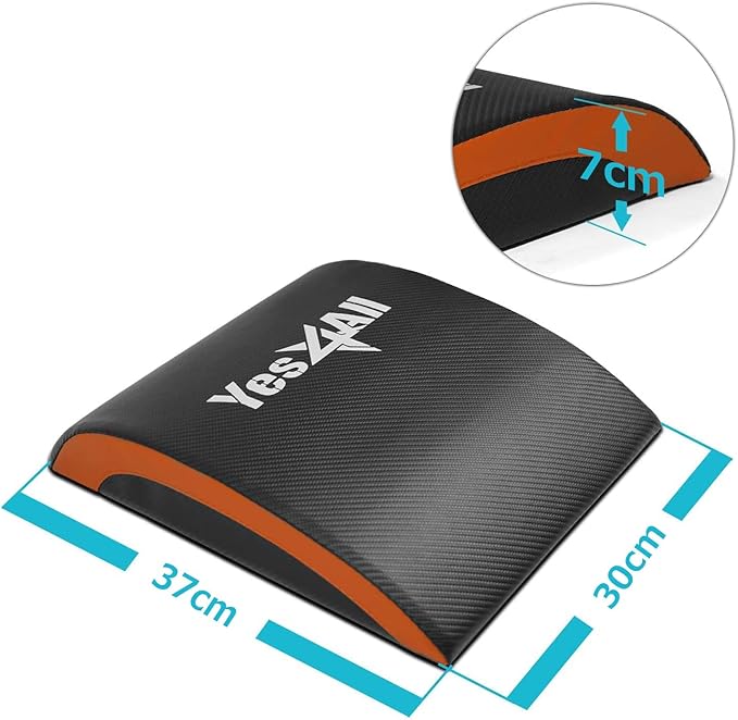 Yes4All Ab Exercise Mat Tailbone & No Tailbone, Foldable Abdominal Sit Up Support Pad, Abs Workout Equipment for Core Training and Lower Back