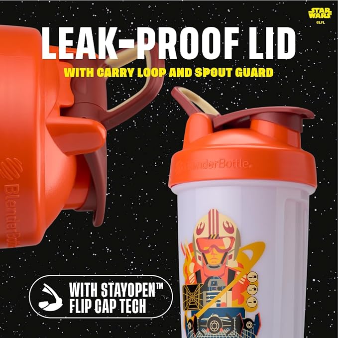BlenderBottle Star Wars Shaker Bottle Pro Series Perfect for Protein Shakes and Pre Workout, May the Force Be With You, 28-Ounce