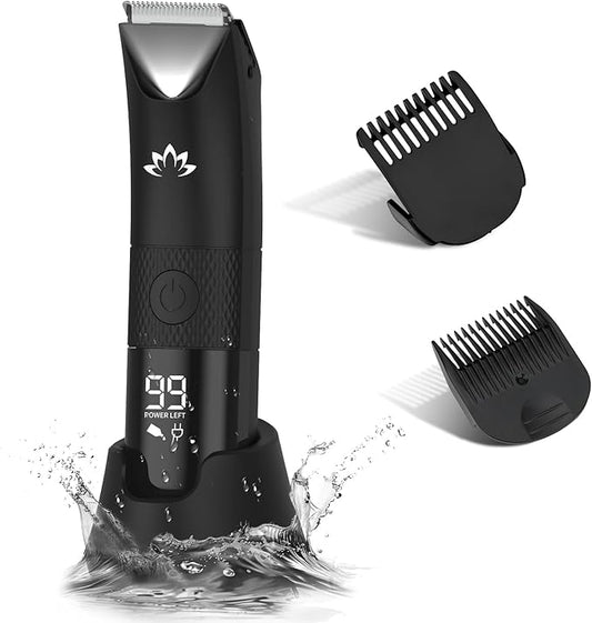 Manscape Ball Trimmer for Men,Body& Pubic Hair Trimmer and Groin Hair Shaver, Bikini Trimmer Women,Smooth Shaving, Lightweight with Travel Lock, IPX7 Waterproof Wet/Dry Shaving, LED Display