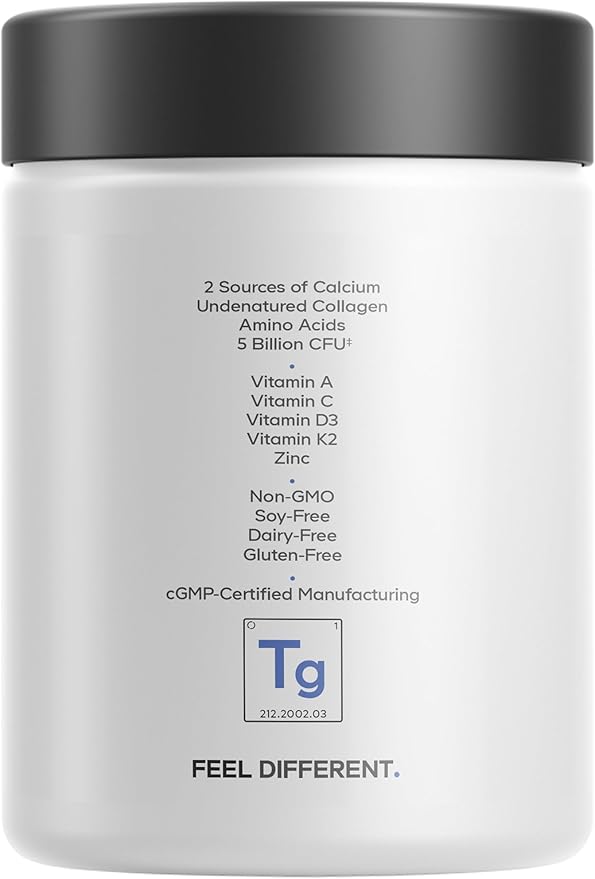 Codeage Teeth & Gums Vitamins + Oral Probiotics Supplement for Mouth - Whole Food Calcium, Collagen, Potassium, Vitamin C, D3, K2, Zinc – Oral Care & Dental Multivitamin Supplements - 2 Pack