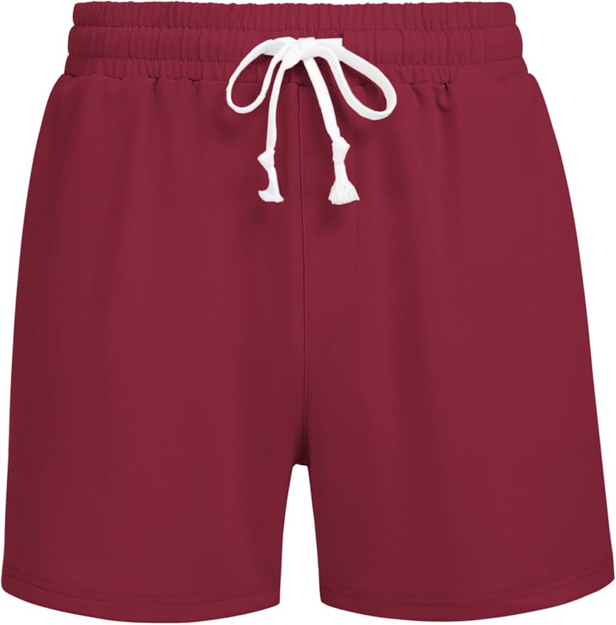 Deyeek 5.5 Inch Mens Pajama Shorts Sleep Cotton Lounge PJ Lightweight Elastic Waist Drawstring Nightwear Bottom with Pockets