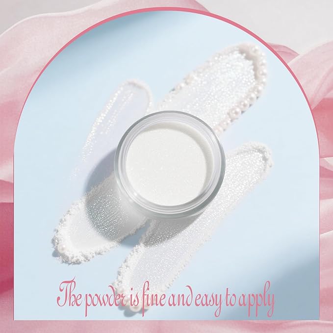 Artdone Silver Moonlight Chrome Nail Powder, Iridescent Unicorn Powder Metallic Mirror Effect Pigment Pearlescent Mermaid Pearl Glitter Dust Kit, Nail Art Decoration, Resin Craft