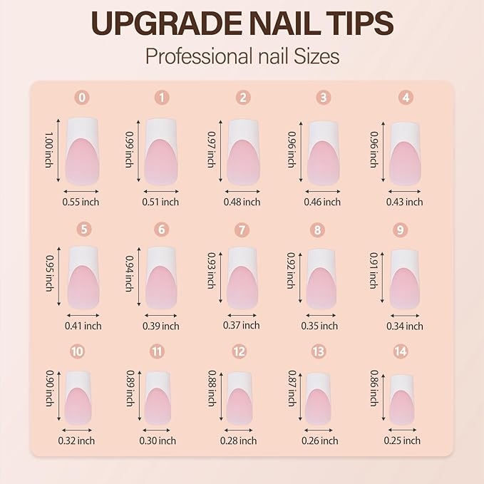 150Pcs French Gel Nail tips - Vansiho French Tip Press on Nails, Long Square Nail Tips, 5 Styles Swirl Nail Tips Pink, Soft Gel Nails False Nail for Nail Art DIY 15 Sizes