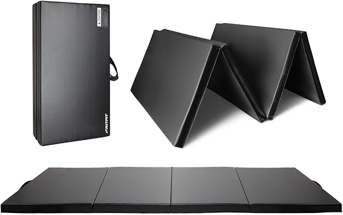 RitFit Upgraded Folding Exercise Mat, 2 Inch Thick Gymnastics Mat 3’x6’,4’x8’,4x10’,2'x8' with Carrying Handles for Yoga, MMA, Stretching, Core Workouts and Home Gym Protective Flooring