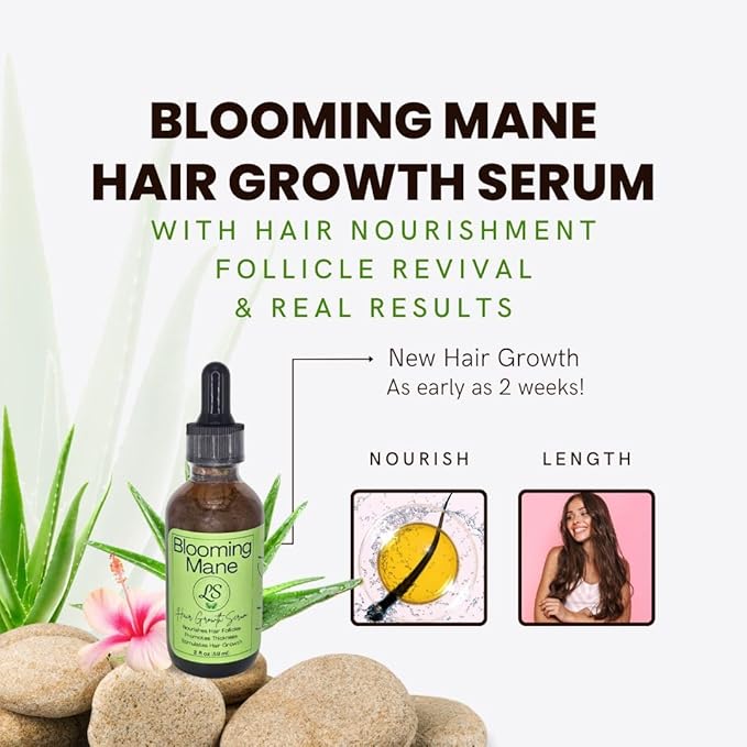 Blooming Mane - Hair Growth Serum, Natural Hair Oil, Promotes Hair Growth 2 fl oz