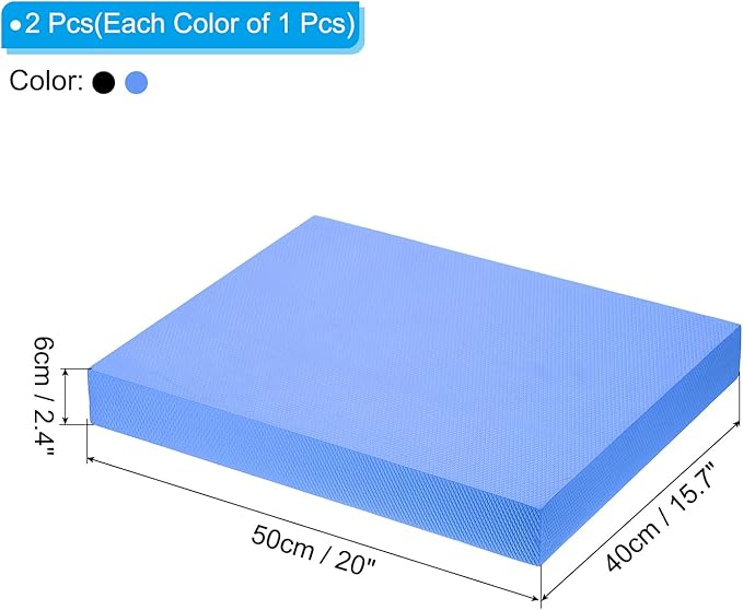 PATIKIL Balance Pad, Non-Slip TPE Foam Pad Cushion Exercise Yoga Mat Knee Pads for Fitness Stability Core Training Stretching