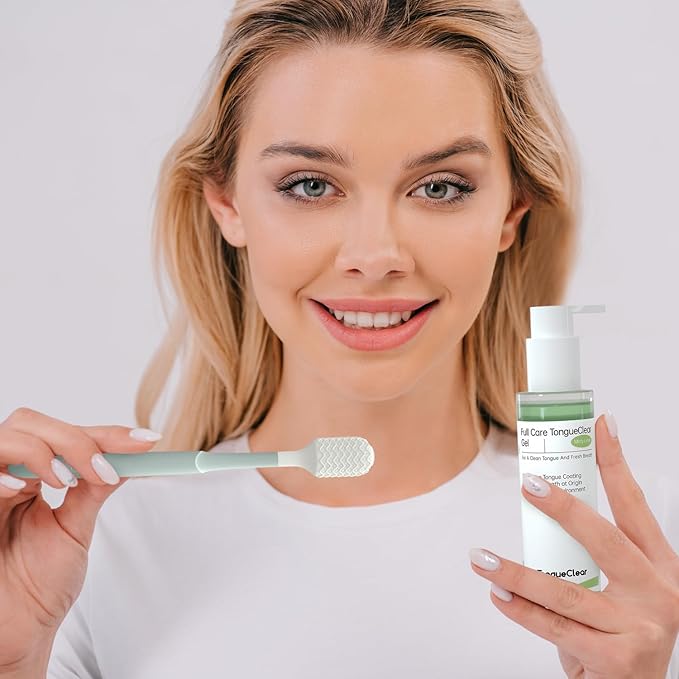 Oral Mucosal Cleaner & Gel Kit | Silicon Oral Cleaner with Air Bag | Mouth Odor Eliminator | Fresh Mint (Set of 1)…