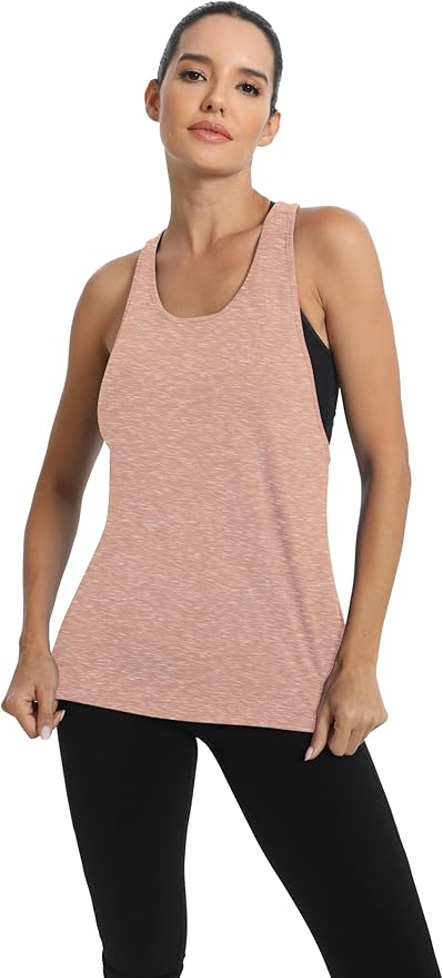 ICTIVE Workout Tops for Women Sleeveless Open Back Muscle Racerback Exercise Tank Shirts