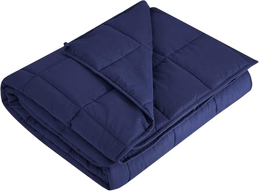 L'AGRATY Weighted Blanket - 40"x60" 10lbs Cooling Breathable Microfiber Material with Glass Beads Small Blanket for All-Season Summer Fall Winter Soft Thick Comfort