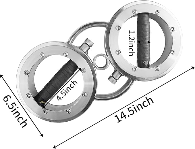 FIITY 18 Pounds Resistance Adjustable Rotator Machine for Upper Body Strength Training, 360 Degree Rotating Grips, Multifunctional Spinning Burn Machine for Forearm Trainer, Boxing, Workouts (Black & Sliver)