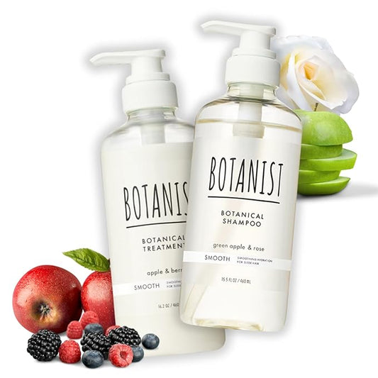 BOTANIST Anti Frizz Shampoo and Conditioner Set for Women & Men, Sulfate Free Shampoo and Conditioner with Keratin, Hyaluronic Acid & Collagen from Japan, Paraben Free SHAMPOO 31.7Fl Oz SMOOTH