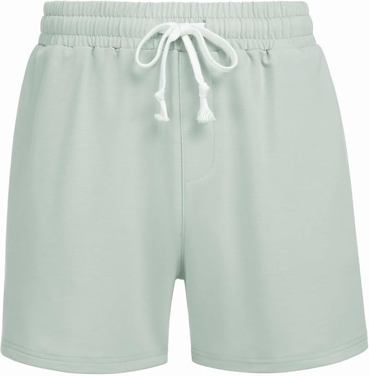Deyeek 5.5 Inch Mens Pajama Shorts Sleep Cotton Lounge PJ Lightweight Elastic Waist Drawstring Nightwear Bottom with Pockets