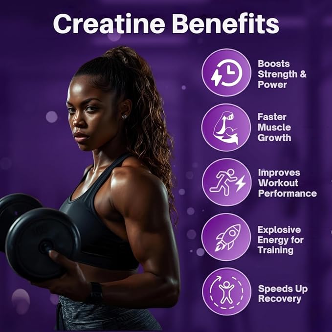 Sugar Free Creatine Gummies 5000mg — 22% More Strength, 7X Energy, 3X Absorption & Muscle Recovery, Cognitive Health — 99.9% Pure Vegan Creatine Monohydrate Gummies for Men and Women (30-Day Supply)