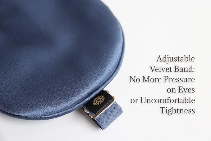 Premium 25 Momme Mulberry Silk Eye Mask for Sleeping (Ocean)