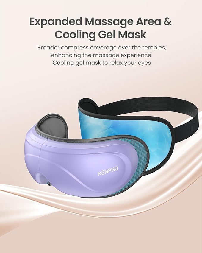 RENPHO Eyeris 2 Eye Massager with Heat and Cooling, Birthday Gifts for Mom Dad Women Men Heated Eye Mask for Reduce Strain Improve Sleep