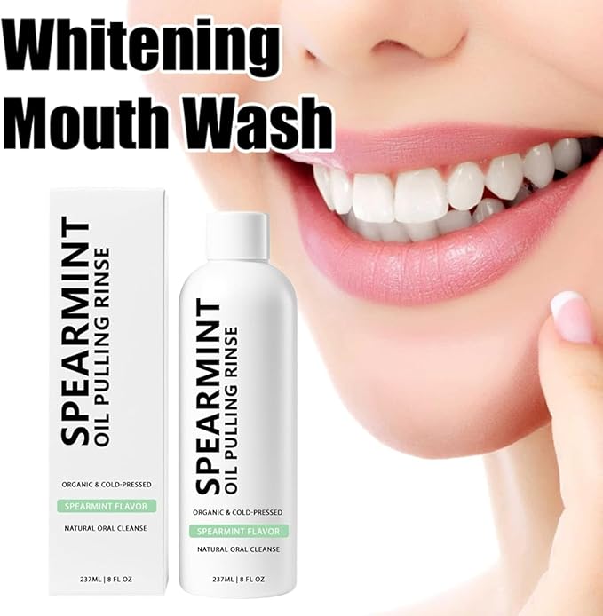 Oil Pulling Rinse - Natural Oral Cleanse & Teeth Whitener, WhiteOil Pulling Rinse, Mouthwash with Organic Cold-Pressed Coconut 𝐎il, Fresh Breath, Say Goodbye to Bad Breath (2)