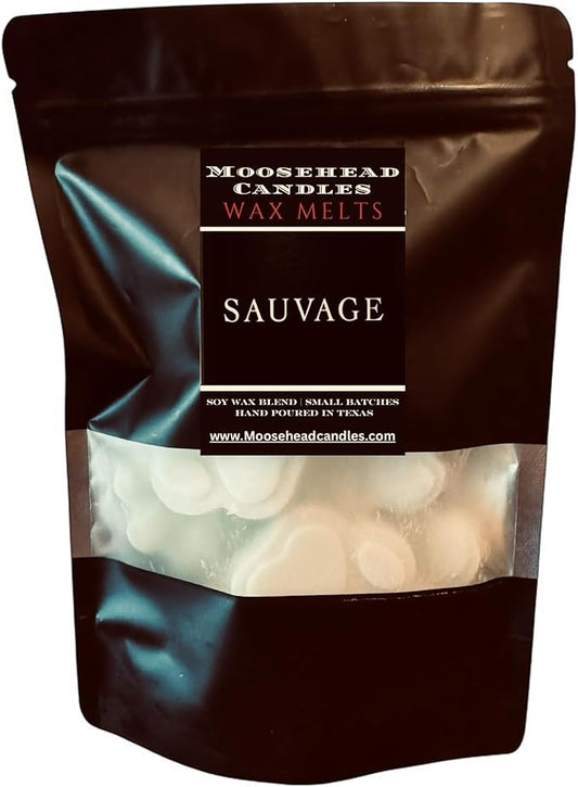 Sauvage Scented Wax Melts, 10 Count, 1oz Each, Cologne Fragrance | resealable Pretty Bag (Sauvage cologne for men)