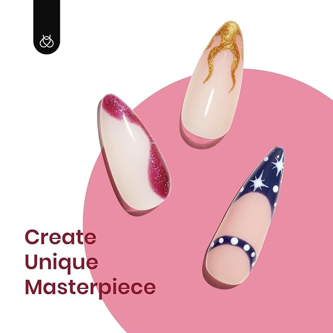 Beetles Christmas Gel Nail Polish, 6 Colors Winter Burgundy Red Glitter Gold Green Gel Polish, Soak Off Uv Nail Lamp Cured Holiday Nail Gel DIY Home Manicure Kit Gifts for Women