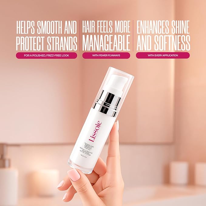 Weightless Shine Hair Serum Oil 1 fl oz – Squalane, Avocado & Argan – 48-Hr Hydration, Frizz Tamer, Heat + UV Shield up to 450 °F – Non-Greasy, Paraben & Cruelty-Free Pump Dispenser