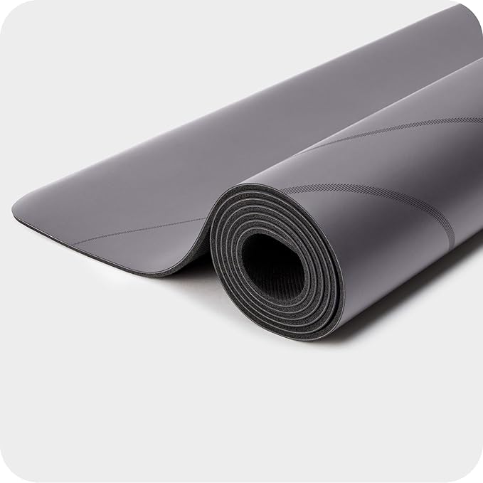 4mm Cushioned Exercise Mat for Yoga & Pilates - Anti Slip, Polyurethane with Suede Top & Carrying Strap