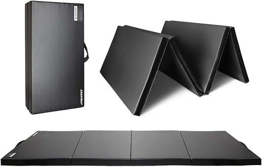 RitFit Upgraded Folding Exercise Mat, 2 Inch Thick Gymnastics Mat 3’x6’,4’x8’,4x10’,2'x8' with Carrying Handles for Yoga, MMA, Stretching, Core Workouts and Home Gym Protective Flooring