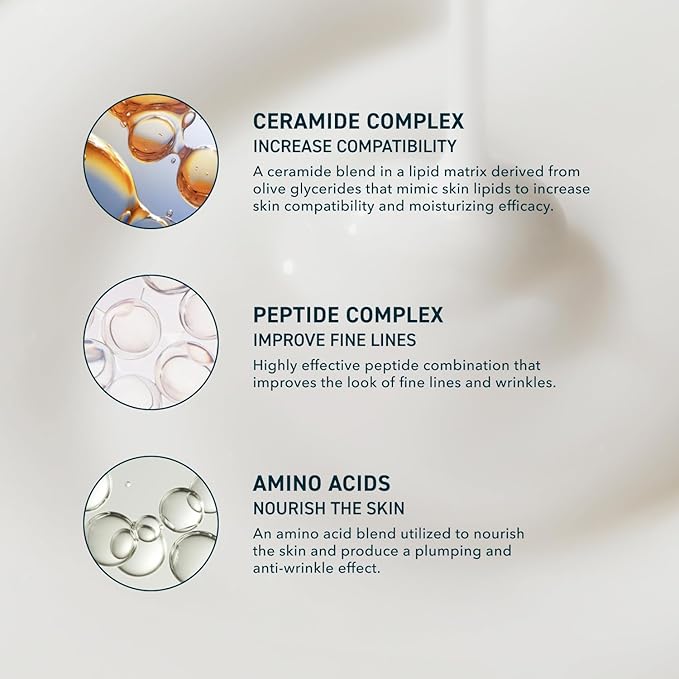 Prequel Skin Half and Half Fluid Moisturizer Face Cream. Lightweight Ceramide Peptide Lotion for All Skin Types, including Dry and Sensitive. Hydrating Facial Cream for Women and Men